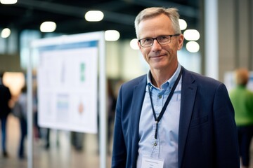 business, people and technology concept - smiling senior businessman with eyeglasses in office