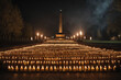 monument to the world war ii memorial at night
