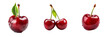 Juicy and Vibrant: Cherry Collection on Transparent Background
