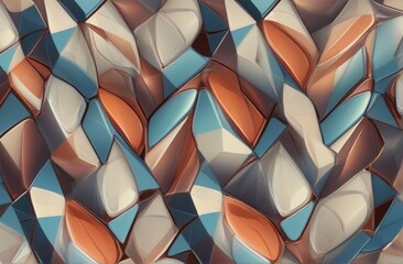 Wall Mural - crystal modern futuristic abstract background with curved shapes, lines, circles and 3d effect from AI Generative