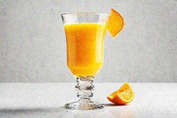 A glass of orange juice and juicy oranges. Fresh seasonal citrus fruits, natural juice.