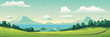 illustration vector of landscape with mountains and forest