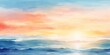 A beautiful painting capturing a sunset over the ocean. Perfect for adding a touch of serenity and natural beauty to any space