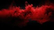 A vibrant red cloud of smoke against a dark black background. Perfect for adding a touch of drama and intrigue to any project