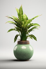 A green plant in a pot, perfect for adding a touch of nature to any space