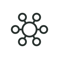 Omnichannel isolated icon, multichannel vector icon with editable stroke