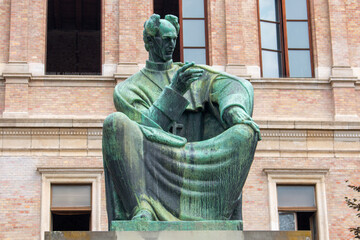 Poster - Statue of Josip Juraj Strossmayer (Spomenik Kumici Barici) Zagreb in the state of Zagreb Croatia
