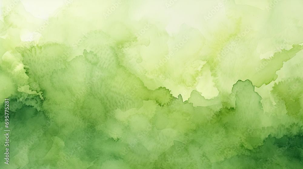 Abstract moss green watercolor background