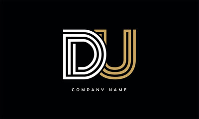 DU, UD, D, U Abstract Letters Logo Monogram