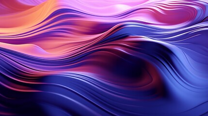 Wall Mural - An explosion of vibrant hues dances across the canvas in this abstract fractal painting, intertwining lilac and purple with pops of blue to create a mesmerizing display of colorfulness