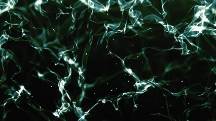 Wall Mural - colorful moving smoky waves of lights with floating particles. abstract background.