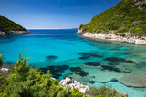 Fototapeta Fototapety do pokoju - Morski krajobraz, urlop w Grecji, piękna wyspa Korfu