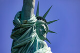 Fototapeta Nowy Jork - Photo of the Statue of Liberty, holding her huge torch in the Big Apple, a monument known as the lady of New York, a world famous landmark.
