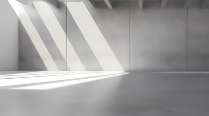 Wall Mural - 3d render of abstract futuristic architecture with empty concrete floor