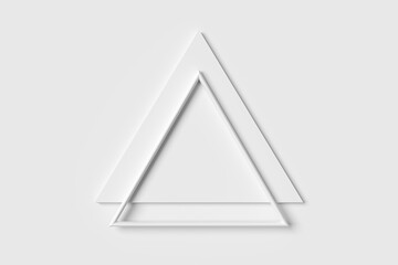 Wall Mural - Minimalistic triangles with white background.