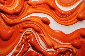 Canvas Print - Background of flowing liquid paint. Generative AI