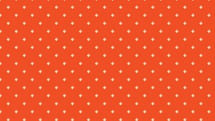 Canvas Print - Orange square dot motion video background. Retro memphis background