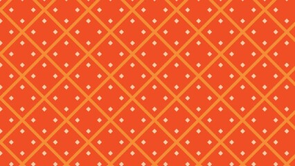 Canvas Print - Orange square dot motion video background. Retro memphis background