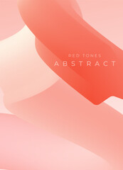 Wall Mural - Trendy design template with fluid liquid wavy shapes. Vector Abstract pastel tones gradient backgrounds with red and white colors. Good for cover, website, flyer, presentation, banner