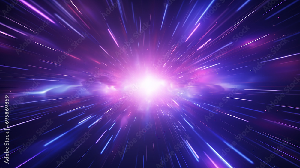 blue, purple glowing. Magical explosion with colorful speed glow ...
