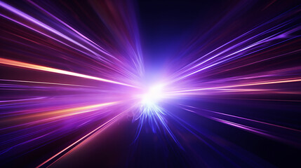 Wall Mural - blue, purple glowing. Magical explosion with colorful speed glow. Abstract star or sun. Explosion effect. Fast motion effect. Overlays, overlay, light transition, effects sunlight, lens flare, light.