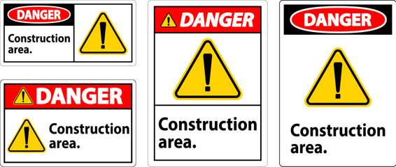 Wall Mural - Danger Sign Construction Area