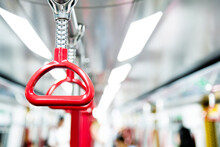Red Handles In The Subway