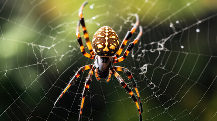 spider on a web. Generative Ai