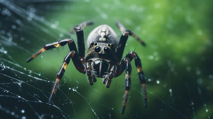 spider on a web. Generative Ai