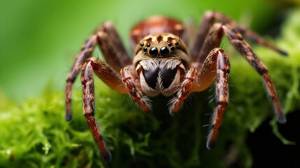 spider on a web. Generative Ai