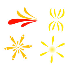 Wall Mural - illustration of fireworks on a white background