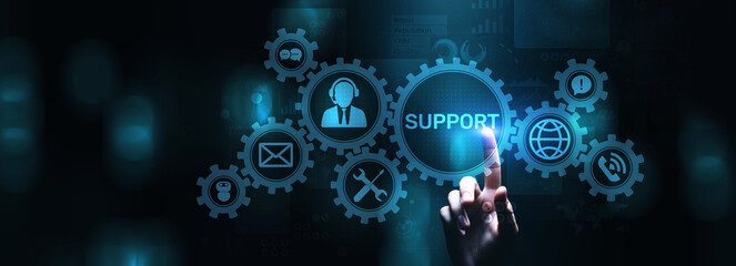 Fototapete - Support Customer service satisfaction business technology concept.