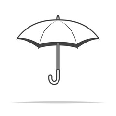 Wall Mural - Umbrella outline icon transparent vector isolated