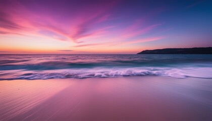 Wall Mural - A beautiful sunset over the ocean