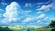Sky Soft Clouds, Background Banner HD, Illustrations , Cartoon style