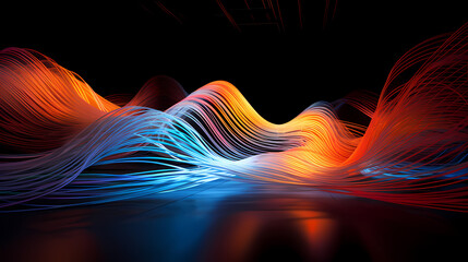 Wall Mural - abstract light art with dynamic motion and depth. mesmerizing and colorful design
