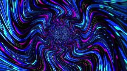 Wall Mural - blue line wave flowing with light effect. modern loop able animation