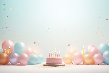 Poster - birthday cake with candles