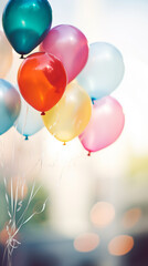 Canvas Print - colorful balloons in the sky