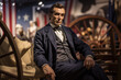 A presidential wax figure in historical exhibit 