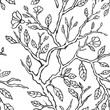floral branch vector seamless pattern