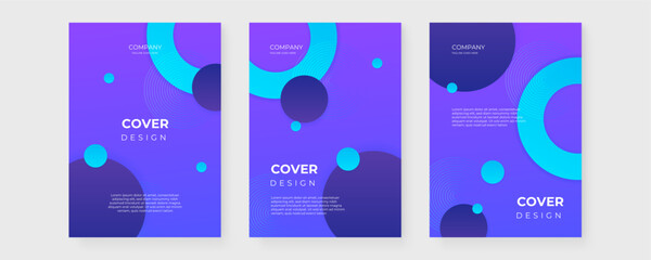 Wall Mural - Colorful colourful geometric shapes cover design template. Creative templates for report, corporate, ads, branding, banner, cover, label, poster, sales