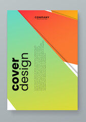 Wall Mural - Colorful colourful vector simple geometric abstract shapes covers. Creative templates for report, corporate, ads, branding, banner, cover, label, poster, sales