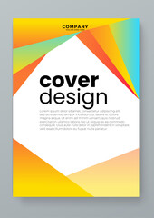 Wall Mural - colorful colourful vector abstract geometric shapes cover design. creative templates for report, cor