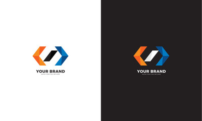 Computer programmer coding logo. Graphic design vector