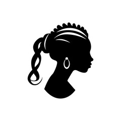 Poster - Women hair style hair twists icon