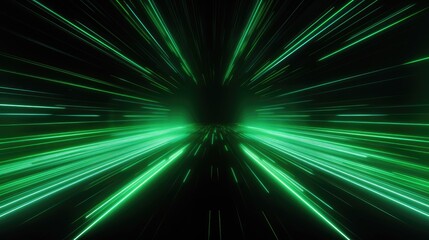 Wall Mural - abstract wallpaper. green neon lines over black background. modern background. streaming energy. par