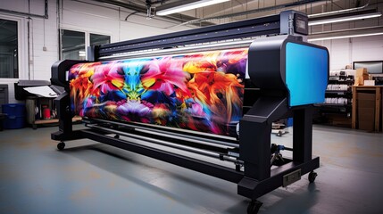 Wall Mural - Printer for printing business. sign banner. print machine