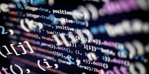 Programming code background . Software developer programming code.