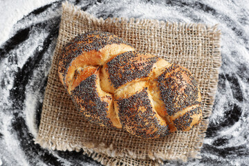 Wall Mural - Braided bun with poppy seeds